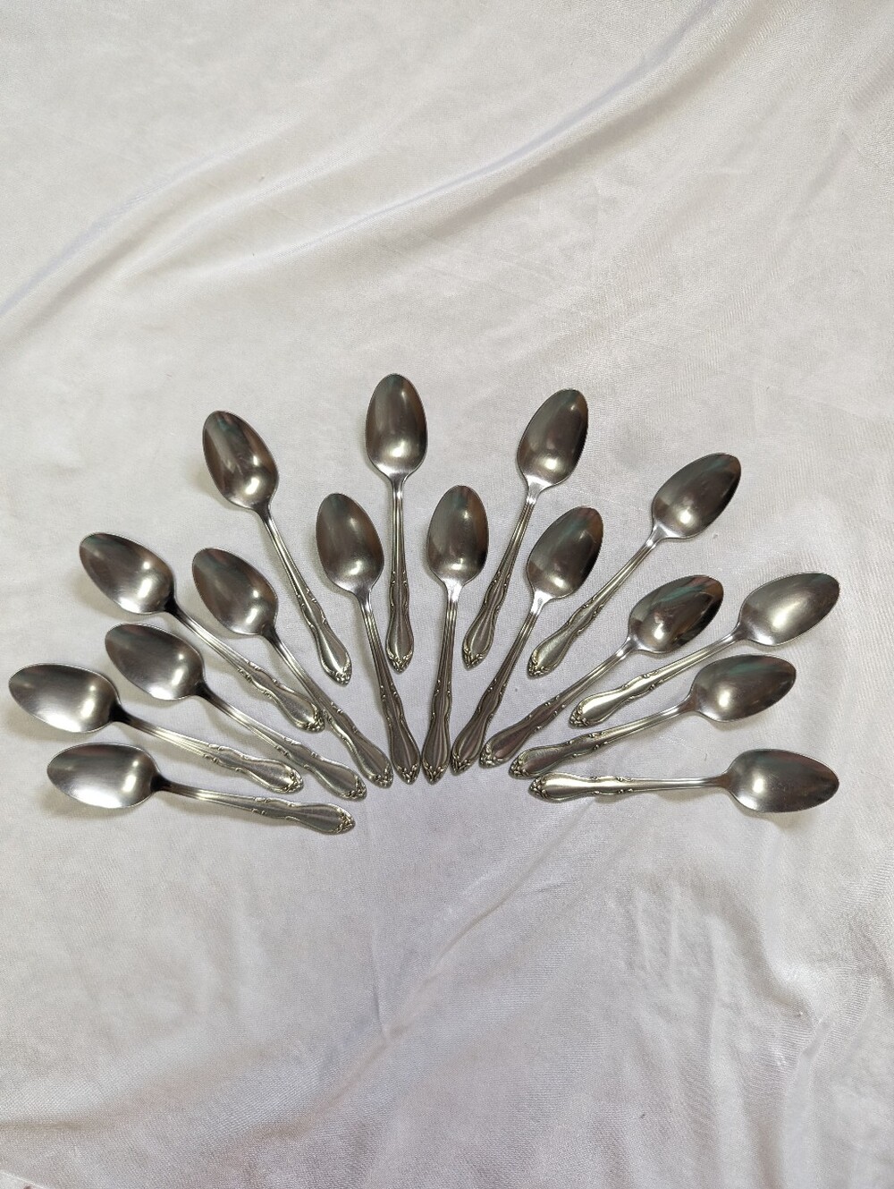 Onieda Homestead Simeon & George Rodgers Stainless Steel Teaspoons Set Of 16